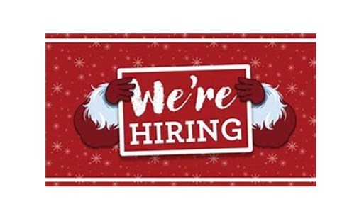 christmas hiring sign